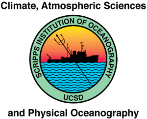 Climate, Atmospheric Sciences and Physical Oceanography, Scripps Institution of Oceanography, UCSD logo