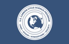 U.S. Carbon Cycle Science circle logo on blue background
