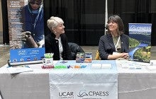 Kate and Tracey at AMS table