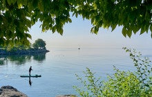 person on a kayak on a lake