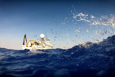 Okeanos ship at sea in the northern Gulf of Mexico