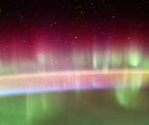 aurora seen from space