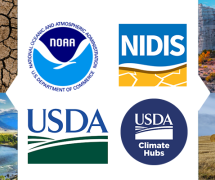 NOAA, NIDIS, USDA, and USDA Climate Hubs logos