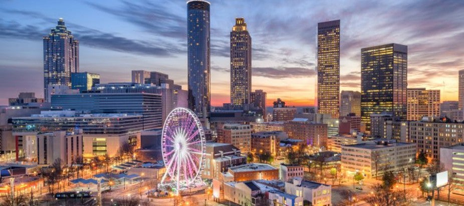 Altlanta city skyline at night