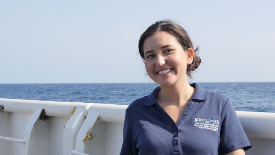 Rachel Gulbraa onboard a ship