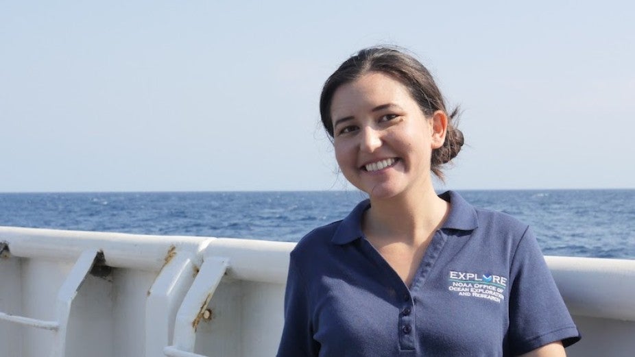 Rachel Gulbraa onboard a ship