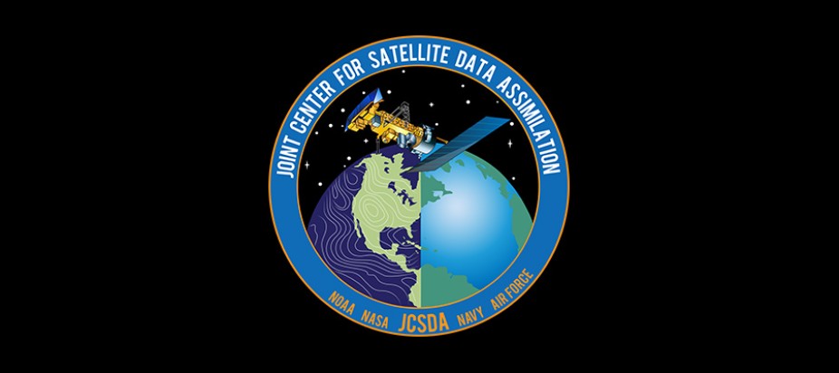 JCSDA blue logo on black background