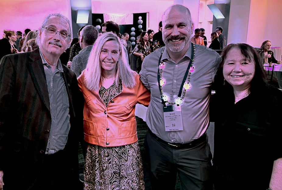 UCAR Leadership group at the US CLIVAR 25th Anniversary. From Left to Right: Tony Busalacchi, UCAR President; Hanne Mauriello, SPS | CPAESS Director; Mike Patterson, US CLIVAR Director; and Cindy Bruyere, SPS | CPAESS Deputy Director.