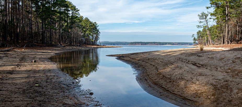 Drought conditions in river