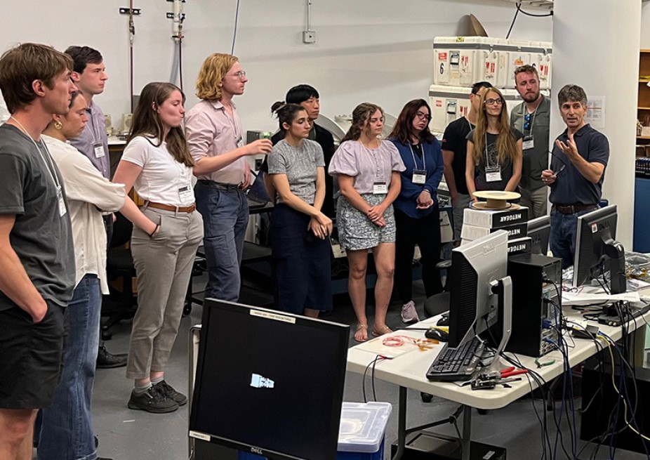 NASA Heliophysics Summer School students on a tour of NCAR's High Altitude Laboratory.