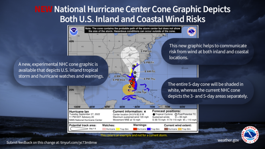 New Cone of Uncertainty graphic