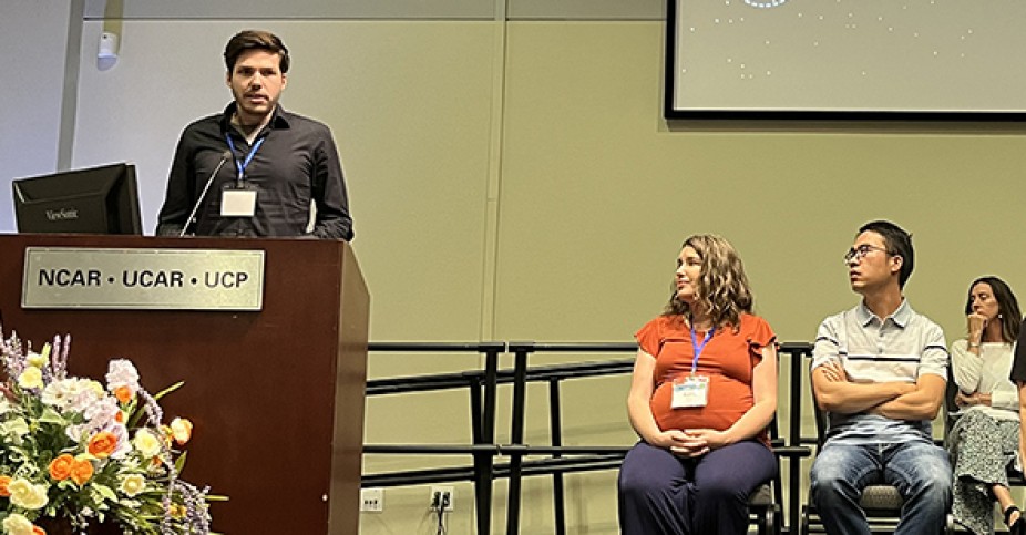 Dr. Robert Jarolim, CPAESS Fellow with the NASA Jack Eddy Postdoctoral Fellowship sharing his research