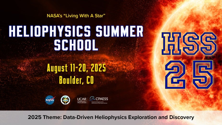 Heliophysics Summer School banner 2025