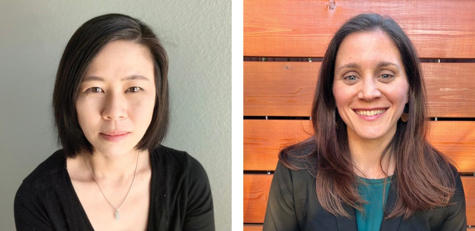 headshots of Akio and Kate