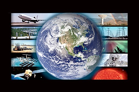 Space Weather Workshop banner with image of earth