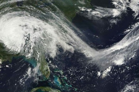 satellite image of hurricane