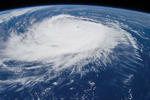 satellite image of hurricane