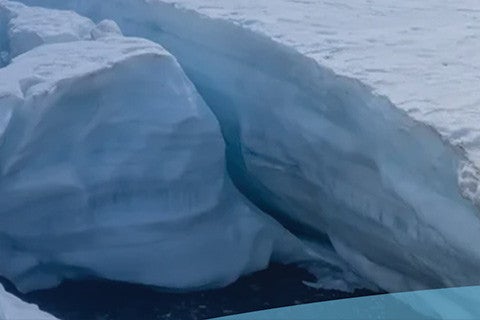 close up of iceberg