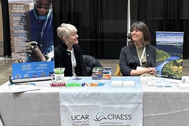 Kate and Tracey at AMS table