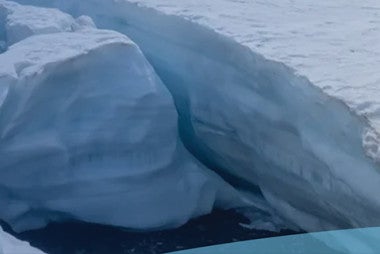 close up of iceberg