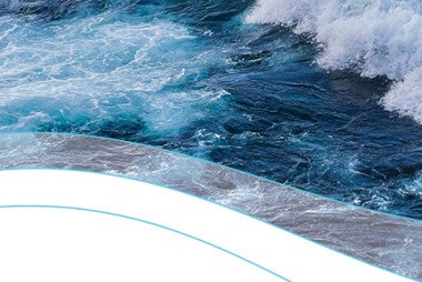 blue ocean with white waves