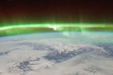 The Aurora Borealis viewed by the crew of Expedition 30 on board the International Space Station.